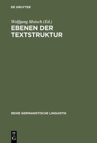 Vorderes Coverbild Ebenen der Textstruktur