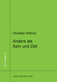 Vorderes Coverbild Anders als Sein und Zeit
