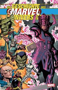 Vorderes Coverbild Die Geschichte des Marvel-Universum