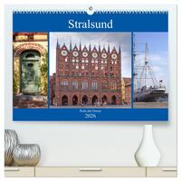 Vorderes Coverbild Stralsund - Perle der Ostsee (hochwertiger Premium Wandkalender 2026 DIN A2 quer), Kunstdruck in Hochglanz