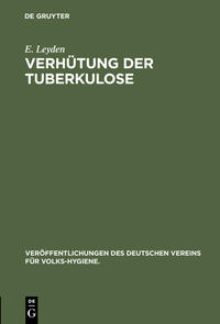 Vorderes Coverbild Verhütung der Tuberkulose