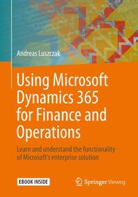 Vorderes Coverbild Using Microsoft Dynamics 365 for Finance and Operations