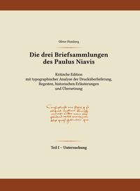 Vorderes Coverbild Die drei Briefsammlungen des Paulus Niavis / Untersuchung