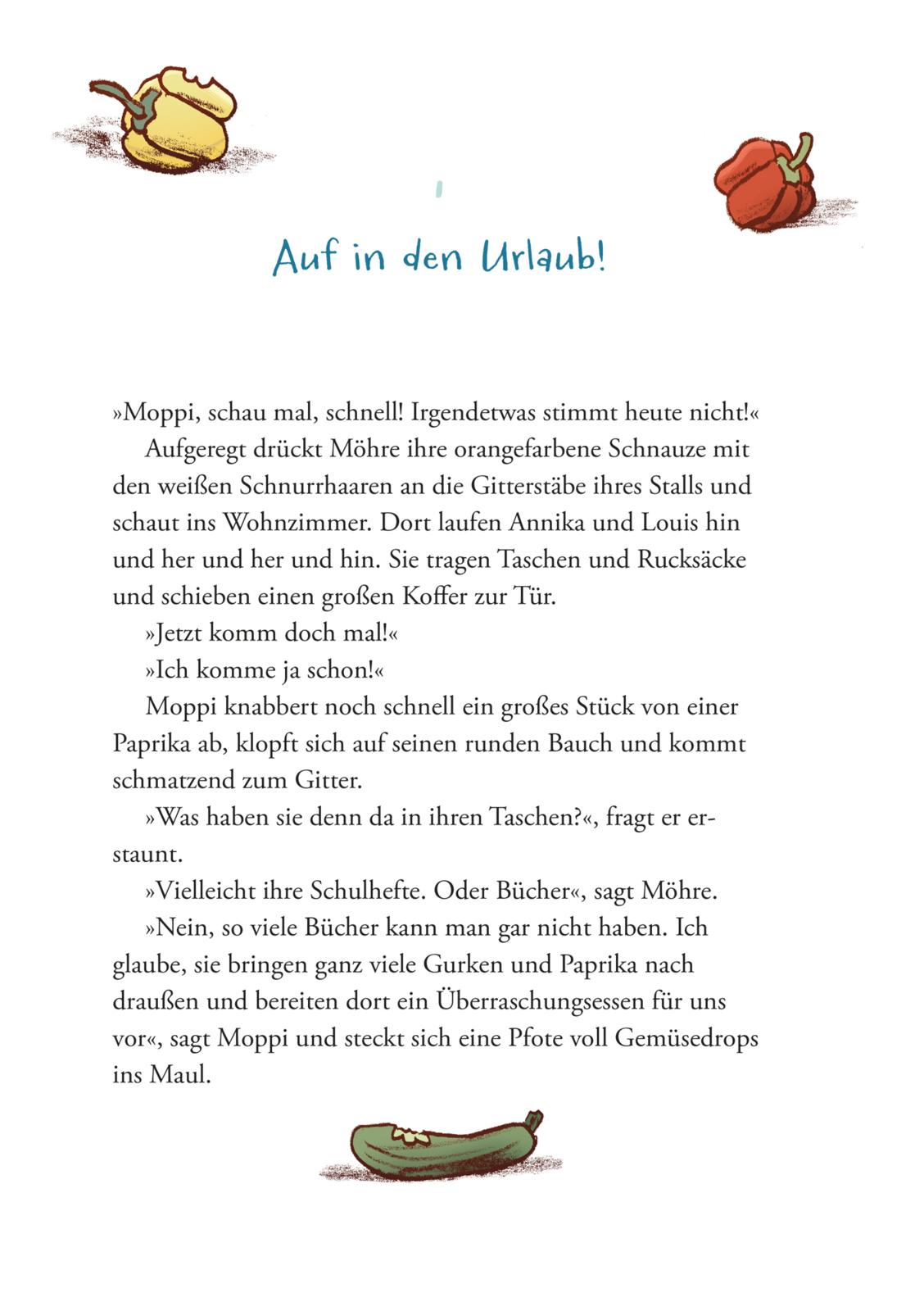 Beispielinhalt (Bild) Moppi und Möhre - Abenteuer im Meerschweinchenhotel