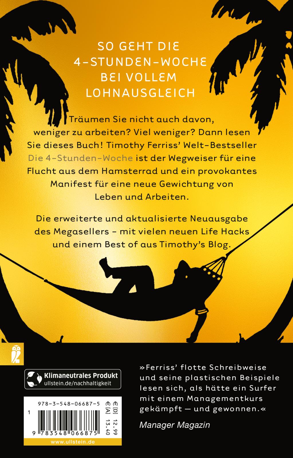 Rückseitencover Die 4-Stunden-Woche