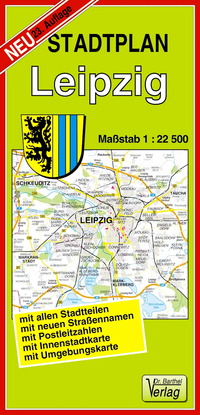 Vorderes Coverbild Stadtplan Leipzig