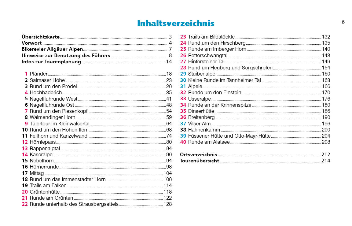 Beispielinhalt (Bild) Bike Guide Allgäuer Alpen