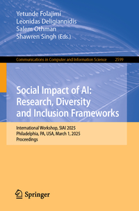 Vorderes Coverbild Social Impact of AI: Research, Diversity and Inclusion Frameworks
