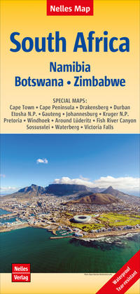 Vorderes Coverbild Nelles Map Landkarte South Africa : South Africa, Namibia, Botswana, Zimbabwe | Südafrika | Afrique du Sud | África del Sur