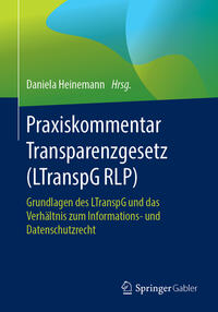 Vorderes Coverbild Praxiskommentar Transparenzgesetz (LTranspG RLP)