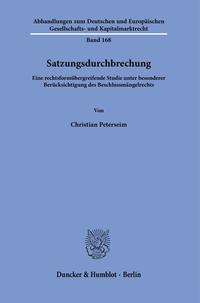 Vorderes Coverbild Satzungsdurchbrechung.