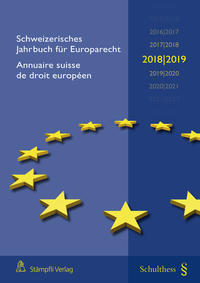 Vorderes Coverbild Schweizerisches Jahrbuch für Europarecht 2018/2019 / Annuaire suisse de droit européen (PrintPlu§)