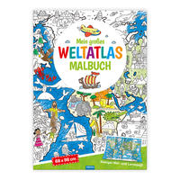 Vorderes Coverbild Trötsch Malbuch Mein großes Weltatlas Malbuch