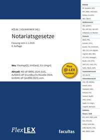 Vorderes Coverbild FlexLex Notariatsgesetze