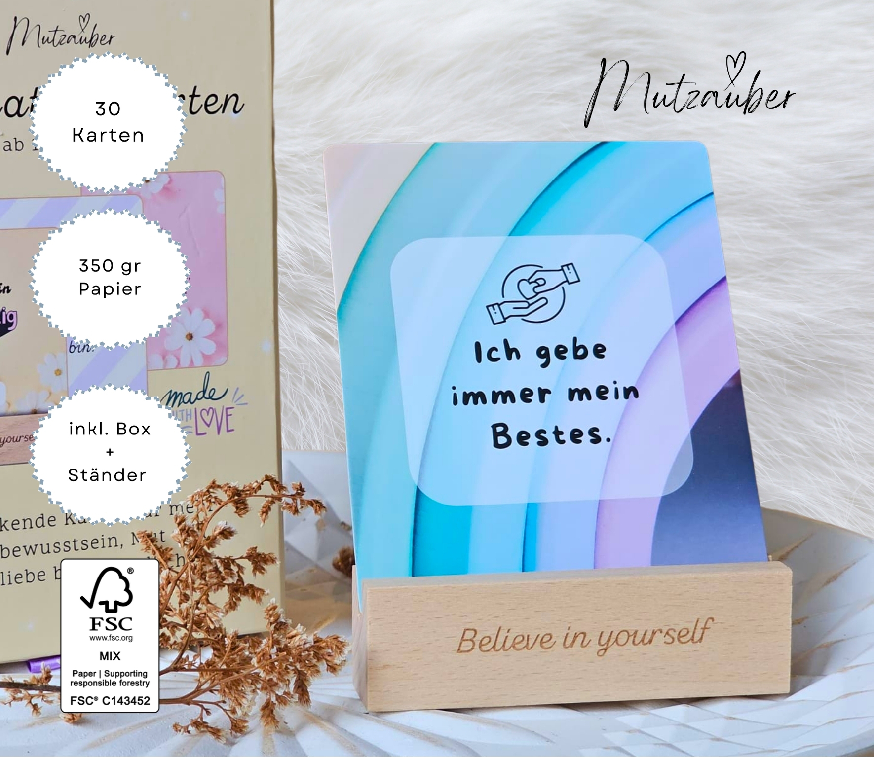 Werbematerial (Bild) Mutzauber Affirmationskarten-Set für Jugendliche