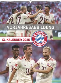 Vorderes Coverbild N NEUMANNVERLAGE - FC Bayern München 2026 Posterkalender, 48x64cm, Fußball-Kalender mit Motiven der Stars, Fan-Kalender mit Fußball-Highlights, Spiralbindung und internationales Kalendarium
