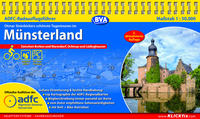 Vorderes Coverbild ADFC-Radausflugsführer Münsterland 1:50.000 praktische Spiralbindung, reiß- und wetterfest, GPS-Tracks Download