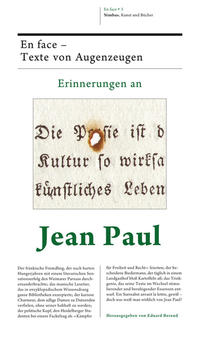 Vorderes Coverbild Erinnerungen an Jean Paul