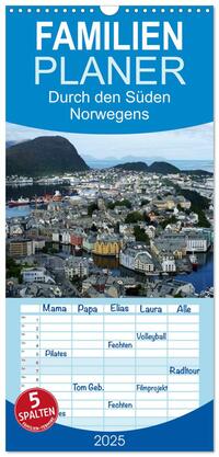 Vorderes Coverbild Familienplaner 2025 - Norwegen 2025 mit 5 Spalten (Wandkalender, 21 x 45 cm) CALVENDO
