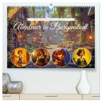 Vorderes Coverbild Abenteuer in Burgenstadt (hochwertiger Premium Wandkalender 2025 DIN A2 quer), Kunstdruck in Hochglanz