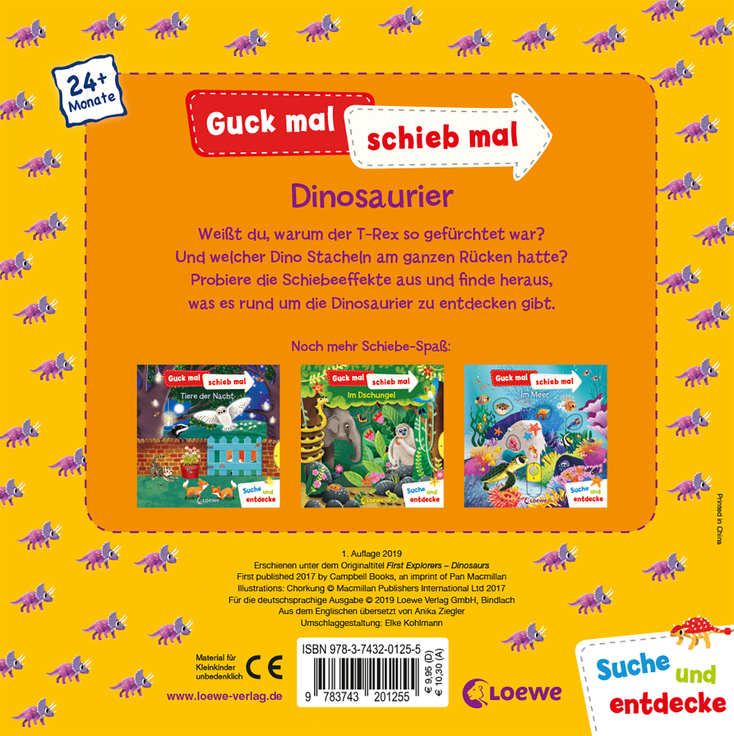 Rückseitencover Guck mal, schieb mal! Suche und entdecke - Dinosaurier