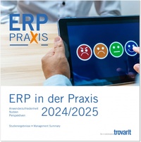 Vorderes Coverbild ERP in der Praxis - Anwenderzufriedenheit, Nutzen & Perspektiven 2024/2025