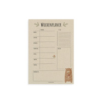 Vorderes Coverbild Nachhaltiger A4 Wochenplaner/Terminplaner/To-Do-Liste aus Graspapier (Toadstool Red)