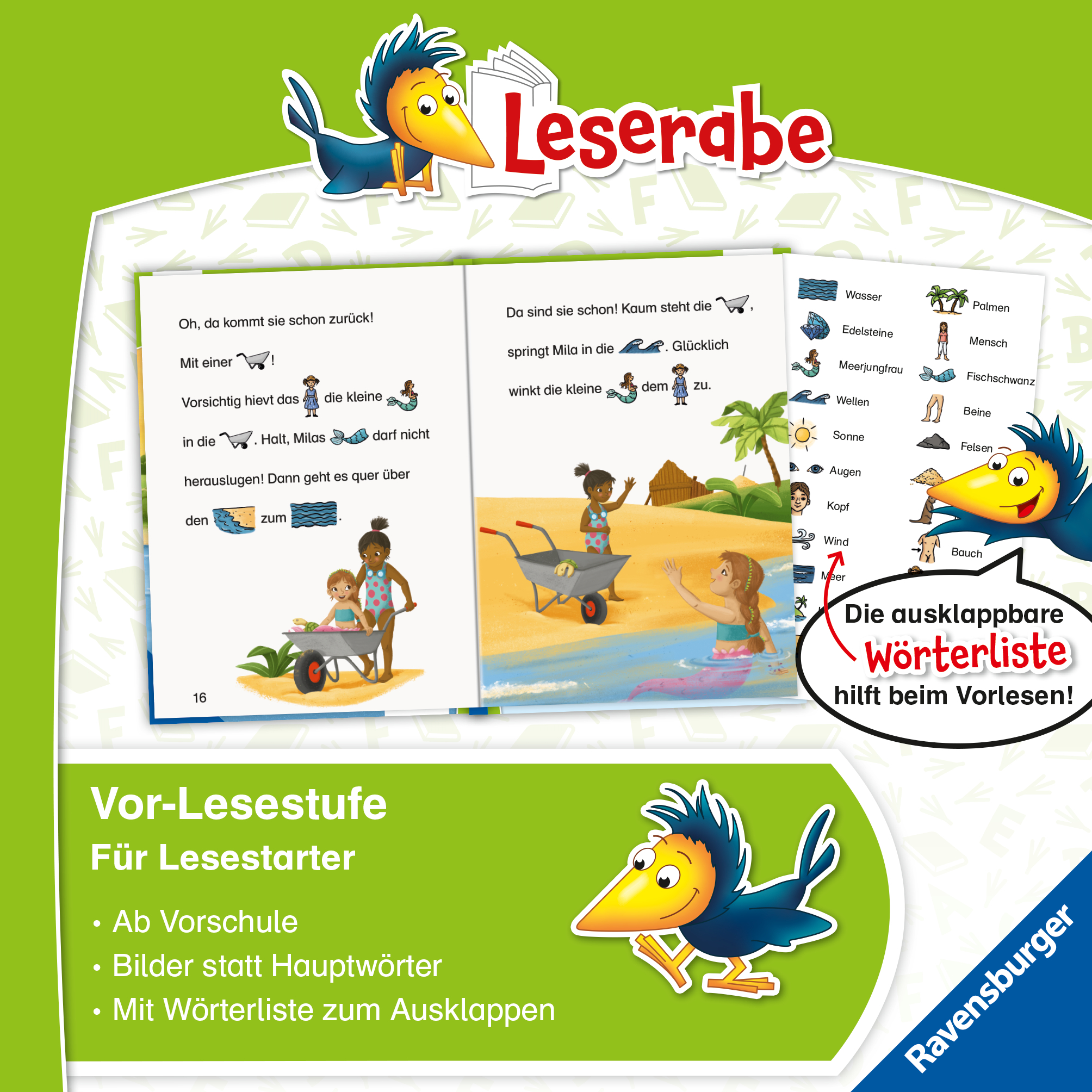 Beispielinhalt (Bild) Leserabe Vor-Lesestufe - Meerjungfrauengeschichten