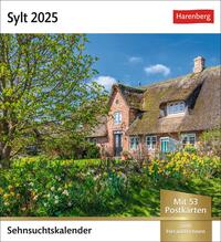 Vorderes Coverbild Sylt Sehnsuchtskalender 2025 - Wochenkalender mit 53 Postkarten