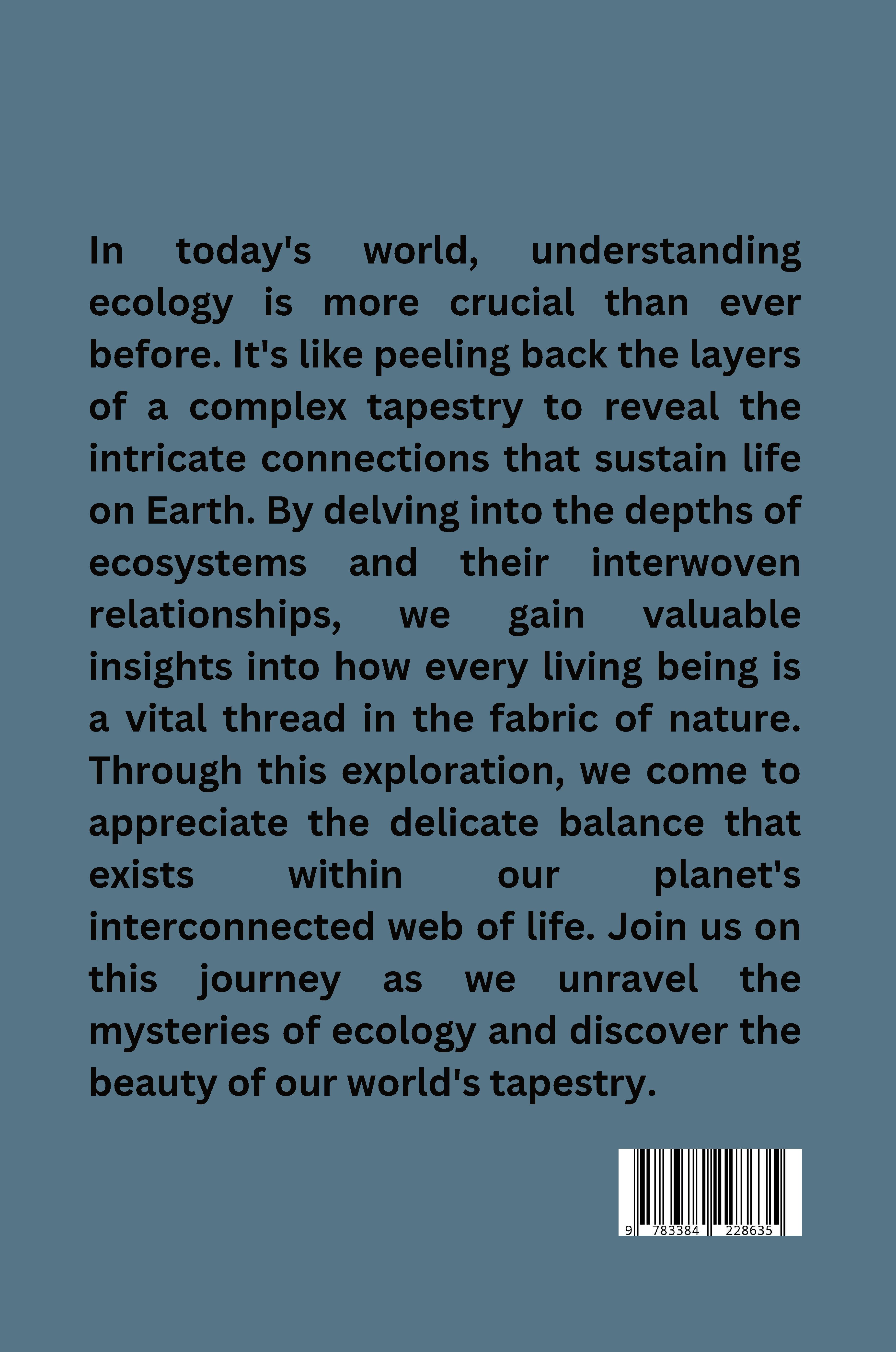 Rückseitencover Unraveling Ecology's Tapestry: Insights into Life's Interconnected Web