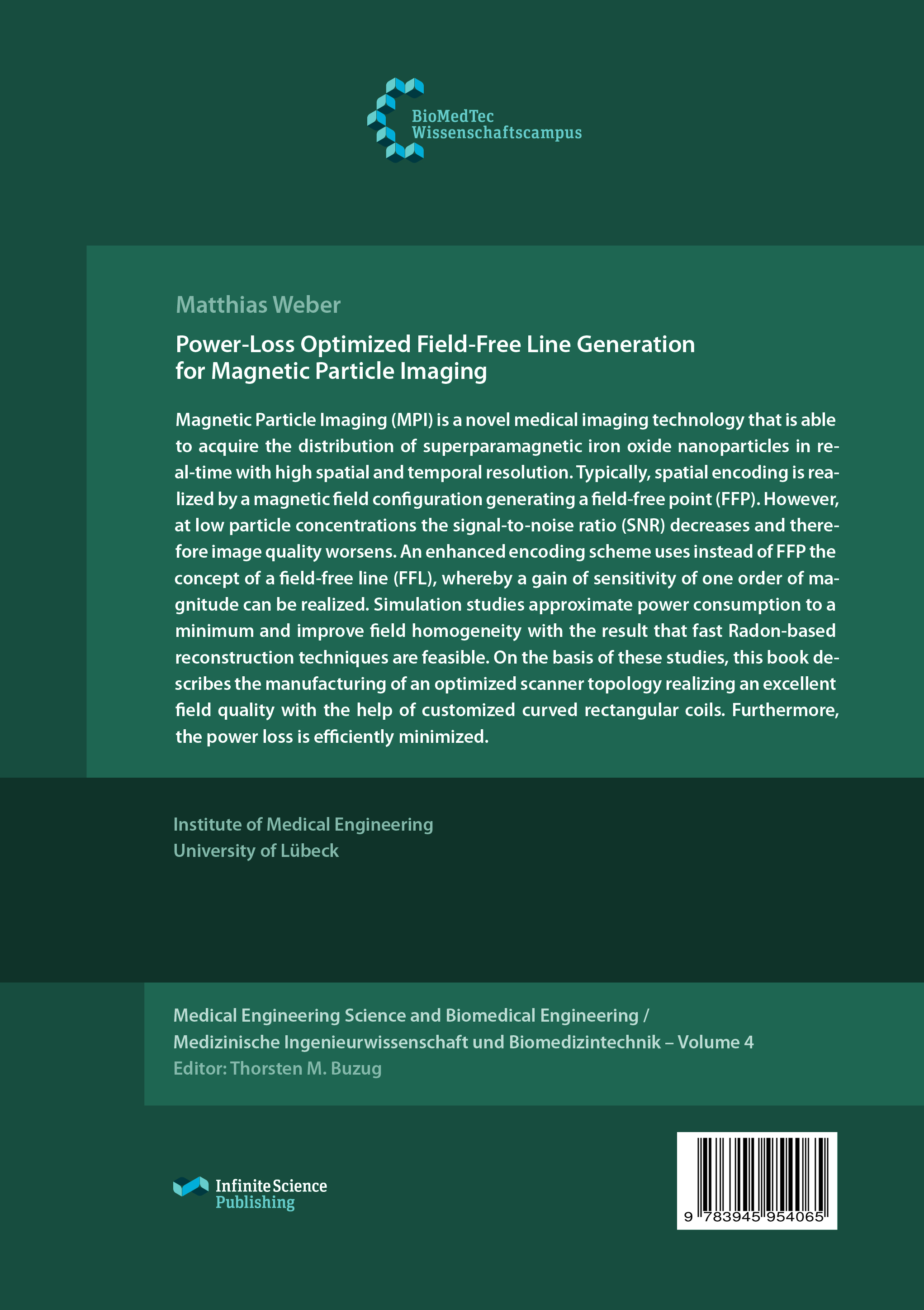 Rückseitencover Power-Loss Optimized Field-Free Line Generation for Magnetic Particle Imaging