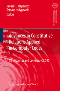 Vorderes Coverbild Advances in Constitutive Relations Applied in Computer Codes