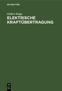 Vorderes Coverbild Elektrische Kraftübertragung