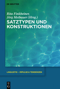 Vorderes Coverbild Satztypen und Konstruktionen