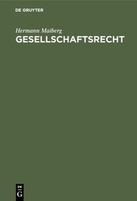 Vorderes Coverbild Gesellschaftsrecht