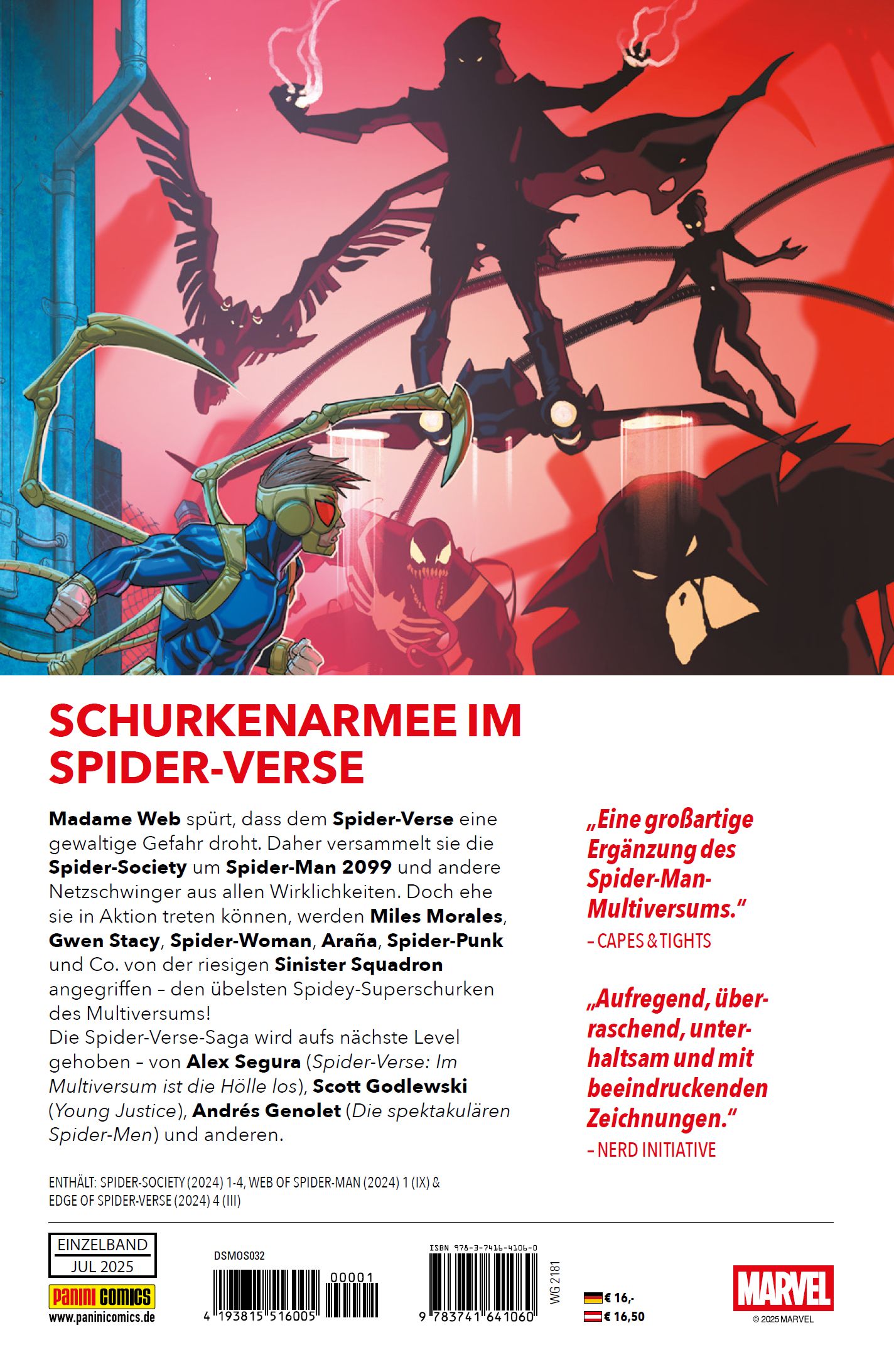 Rückseitencover Spider-Society: Vernetztes Multiversum