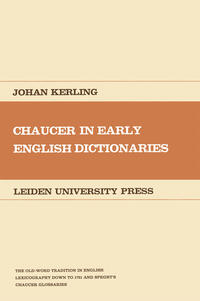 Vorderes Coverbild Chaucer in Early English Dictionaries