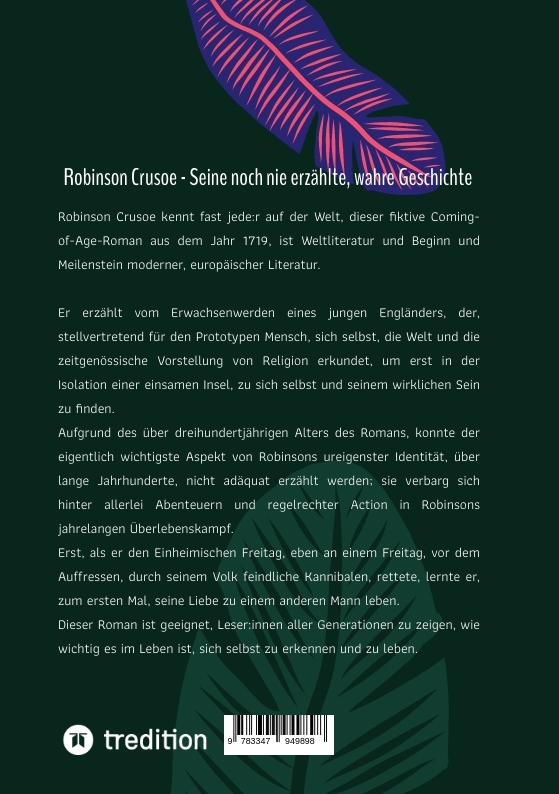 Rückseitencover Robinson Crusoe