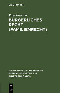 Vorderes Coverbild Bürgerliches Recht (Familienrecht)