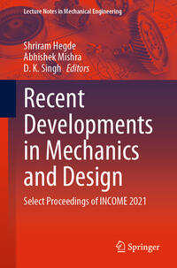 Vorderes Coverbild Recent Developments in Mechanics and Design