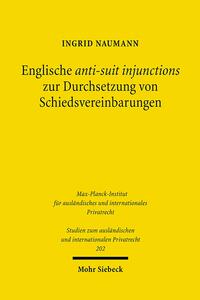 Vorderes Coverbild Englische anti-suit injunctions zur Durchsetzung von Schiedsvereinbarungen