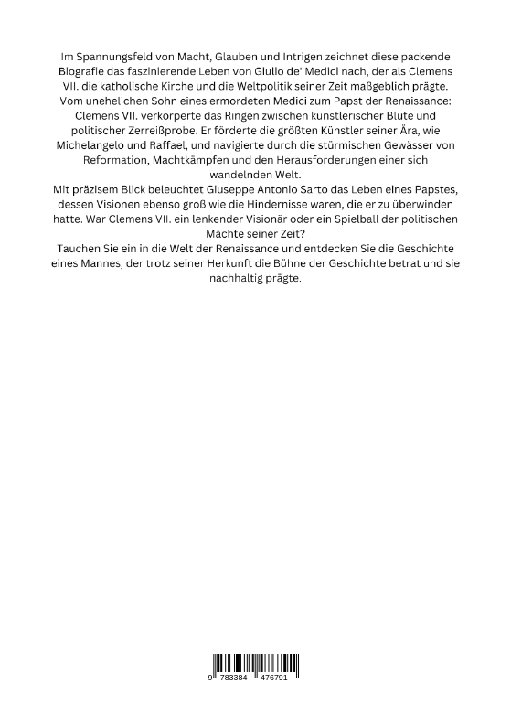 Rückseitencover Papst Clemens VII.: Visionär oder Getriebener?