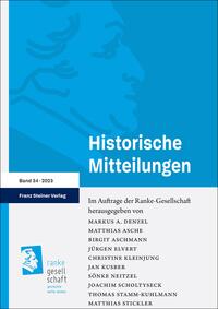 Vorderes Coverbild Historische Mitteilungen 34 (2023)