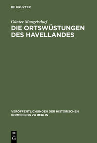 Vorderes Coverbild Die Ortswüstungen des Havellandes