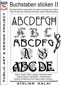 Vorderes Coverbild PADP-Script 002: Buchstaben sticken II