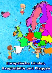 Vorderes Coverbild Europäische Länder, Hauptstädte und Flaggen malen und lernen