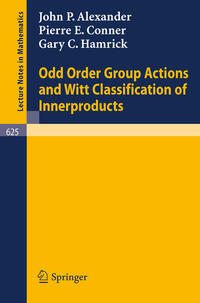 Vorderes Coverbild Odd Order Group Actions and Witt Classification of Innerproducts