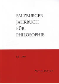 Vorderes Coverbild Salzburger Jahrbuch für Philosophie