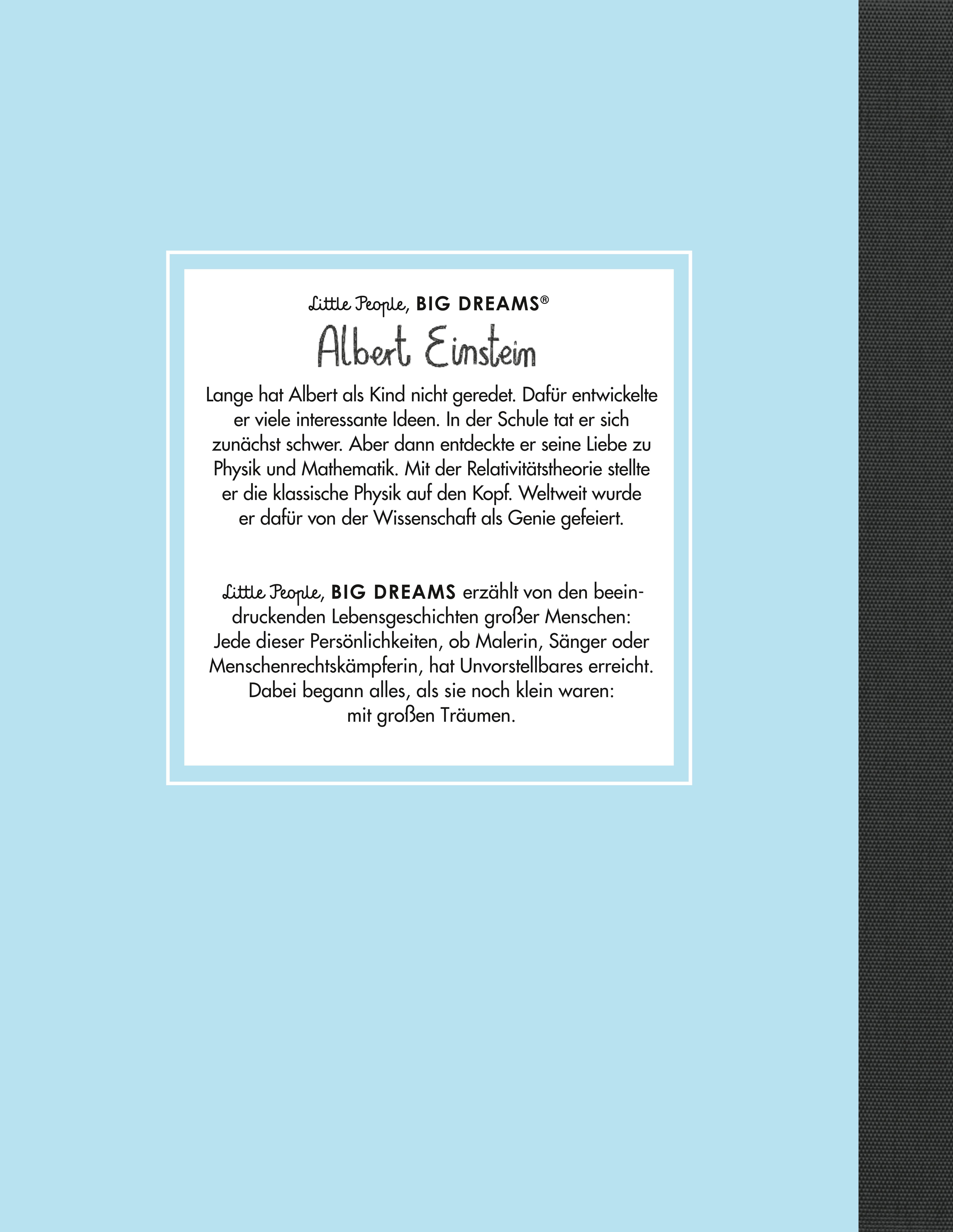 Rückseitencover Albert Einstein