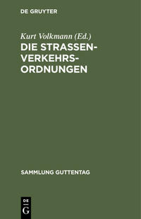 Vorderes Coverbild Die Straßenverkehrsordnungen